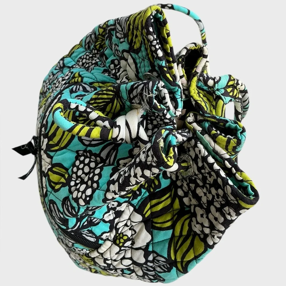 Vera Bradley Island Blooms Ditty Bag Backpack Quilted Drawstring Floral
